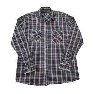 Michael Brandon Mens XXL Shirt Plaid Button‎ Up Long Sleeve